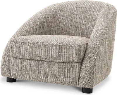 Produktbild von Casa Padrino Luxus Sessel Beige / Schwarz 88 x 80 x H. 65 cm - Wohnzimmer Sessel - Luxus Wohnzimmer Möbel