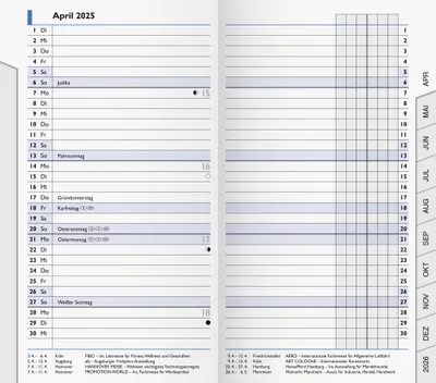 Produktbild von BRUNNEN Kalender 2025 Kalender-Einlage 9x15cm 10-75300005