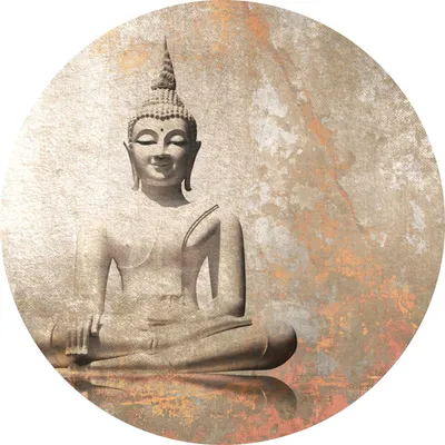 Produktbild von Sanders & Sanders selbstklebende runde Tapete Budha Beige Ø 140 cm
