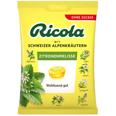 Produktbild von Ricola Medovka švajčiarska Alpské bylinky sladké bez cukru 75g