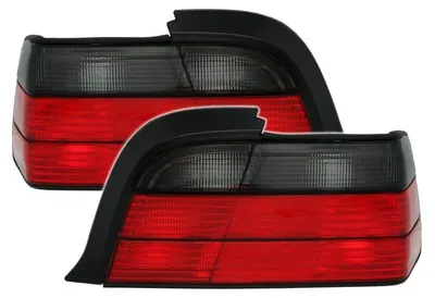 Für BMW E36 Coupe / Cabrio Rückleuchten Heckleuchten Links + Rechts Schwarz Rot in der Farbe Schwarz von AD TUNING GmbH & Co. KG
