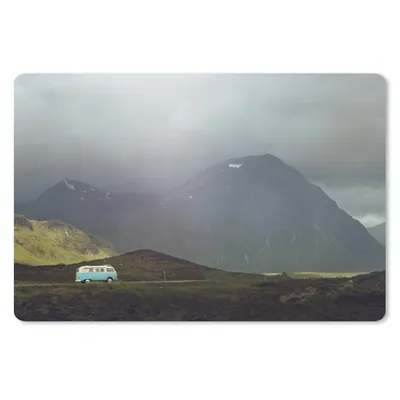 Produktbild von MuchoWow® Mauspad Mousepad Bus - Blau - Berge 27x18 cm - Mousepads - Maus Mat - Pad - Mausunterlage - Büroartikel - Desk Matten