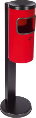 Produktbild von Abfall-Ascher Rondo rot mit Standfuß