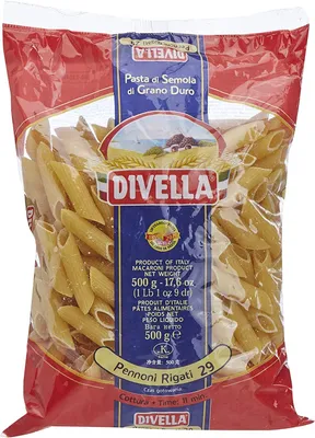 Produktbild von 10x Divella Pennoni Rigati N. 29 Hartweizengrieß Pasta Italienische Nudeln 500g Packung + Italian Gourmet Polpa di Pomodoro 400g Dose