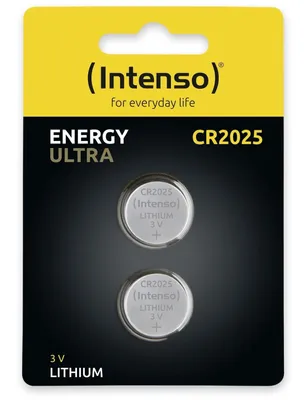 Produktbild von Intenso Lithium Knopfzellen Energy Ultra CR 2025 2er Blister