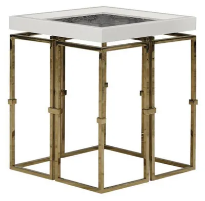 Produktbild von Beistelltisch Couchtisch Kaffeetisch Sofatisch Tisch Wohnzimmer Gold