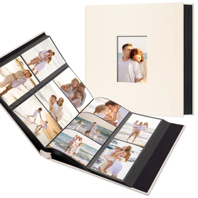 Immagine prodotto di Album fotografico con 600 tasche e rivestimento in lino, ideale per conservare i ricordi