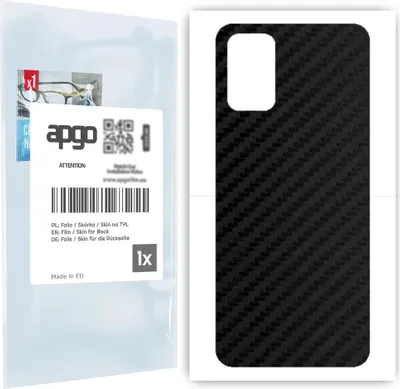 Produktbild von apgo Rückseite Schutzfolie für Samsung Galaxy A03S -  Hinten Schutzfolie Carbon, Rückseite Folie schützt vor Kratzern und Fingerabdrücken