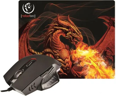 Produktbild von Rebeltec RED DRAGON game set mouse & mouse pad