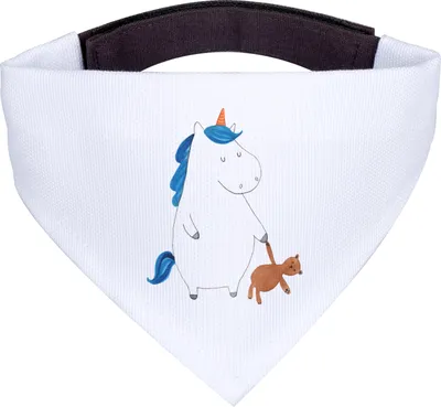 Produktbild von Mr. & Mrs. Panda Bandana Einhorn Teddy - Weiß - Geschenk, Gute Nacht, Bett, Unicorn, Halstuch Hund, für, Einhörner, Träumen, Hunde, Dreieckstuch, Hals Tuch
