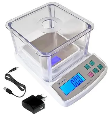 Zdjęcie produktu dla Waga analityczna cyfrowa laboratoryjna 600G 0 01G USB jubilerska