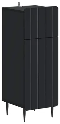 Image de vidaXL Armoire de rangement pour salle de bain ZWOLLE, noire