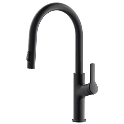 Produktbild von CECIPA max Schwarz Wasserhahn Küche Ausziehbar, Zinklegierung Küchenarmatur mit Brause Zwei Wasserstrahlarten, Hochdruck Armatur Küche,360° Schwenkbar