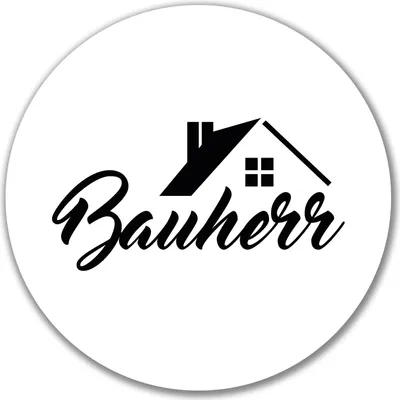 Produktbild von Huuraa Aufkleber Bauherr 10cm rund Sticker Geschenkidee