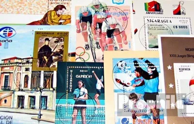 Produktbild von Briefmarken Nicaragua 10 verschiedene Blöcke