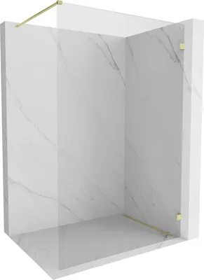 Obrázok produktu pre Mexen Lunar sprchová zástena pravá 100 x 200 cm, priehľadná 8 mm, brúsené zlato - 830-100-000-55-00-P