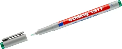 Produktbild von OHP-Marker edding 151 F non-permanent 0,6mm grün Packung mit 10 Stück