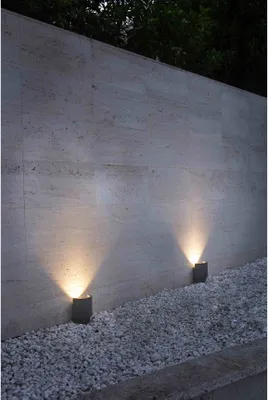 Produktbild von Faro 70576, Wandbeleuchtung für den Außenbereich, Dunkles Grau, Aluminium, IP65, I, 16 W