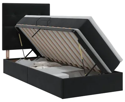 Obrázok produktu pre vidaXL Úložný priestor s matracom Čierna 100 x 200 cm Zamat