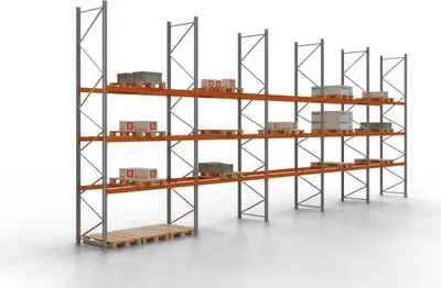 Produktbild von Palettenregal TAURUS | Super-Tall | HxBxT 550x1410x110cm | Fachlast 2000kg | 3 Ebenen