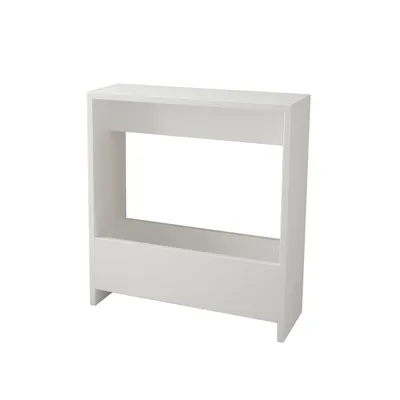 Immagine prodotto di DECORTIE Simpi Tavolino moderno bianco multiuso con creatività 2 ripiani 55 x 20 x 60 cm