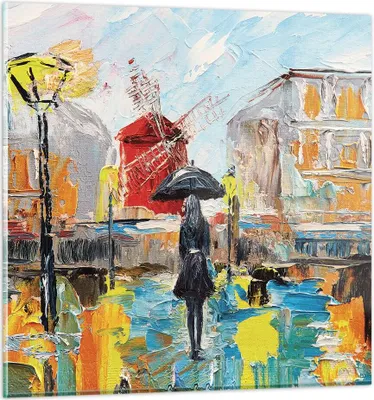Produktbild von Bilder auf glas - Einteilig - Frau Bild Öl - 50x50cm - Glasbilder - Wandbilder - Bilder - Kunstdruck - zum Aufhängen bereit - Wanddekoration aus Glas - Glas Bilder - Wandbild auf Glas - GAC50x50-4974