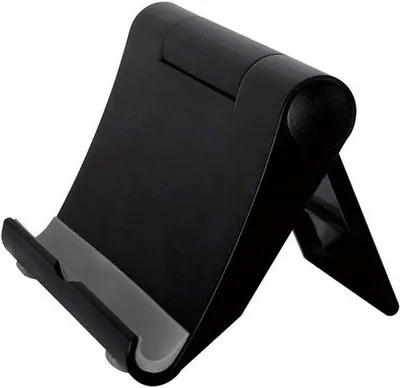 Immagine prodotto di Supporti da scrivania portatili per telefoni, neri, ruotabili a 360°, per tutti gli smartphone