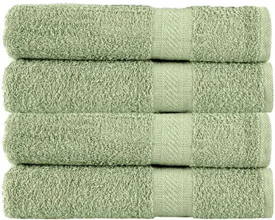 Produktbild von Unyqoos® 4er-Set extra weiche Badetücher 70 x 140 cm, 100% ringgesponnene Baumwolle – leicht & schnelltrocknend für Alltag & Strand