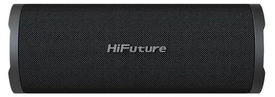 A black HiFuture ALPHA speaker is shown against a black background.
