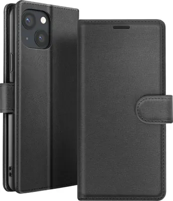 Obrázek produktu pro Zanaé, flipové pouzdro na iPhone 13 Mini s magnetickým zapínáním, přihrádka na karty, černé
