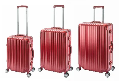 Immagine prodotto di London | set di 3 valigie | trolley 4 ruote | guscio rigido in policarbonato | struttura in alluminio | bagaglio a mano + valigia M + L