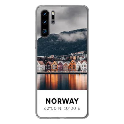 Produktbild von MuchoWow® Handyhülle Schutzhülle Hülle für Huawei P30 Pro Norwegen - Skandinavien - Bergen - Winter Silikon Softcase Handy Hülle - Schutzdeckel