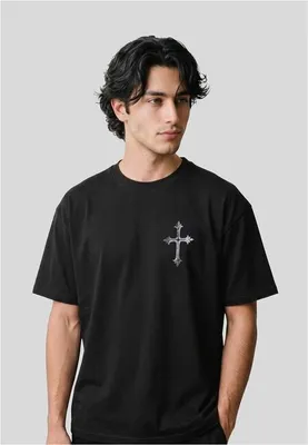 Obrázek produktu pro Pánské tričko Mr. Tee Vintage Pray Cross Oversize Tee black - M