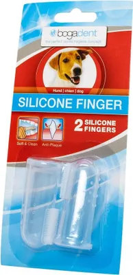 Produktbild von Bogar bogadent Silicone Finger, Haustier-Finger-Zahnbürste, Hund, Transparent, Silikon, 3 Monat( e), Sichtverpackung