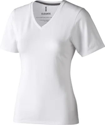 Produktbild von Elevate Damen T-Shirt Kawartha, mit V-Ausschnitt, kurzärmlig PF1810 (L) (Weiß)