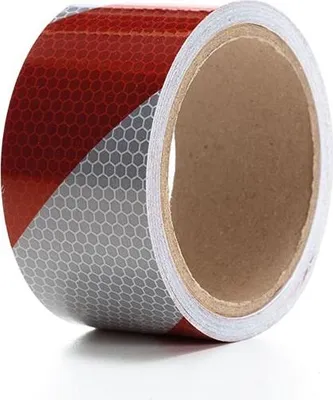 Immagine prodotto di Nastro riflettente a nido d'ape 5 cm x 5 m - rosso/bianco