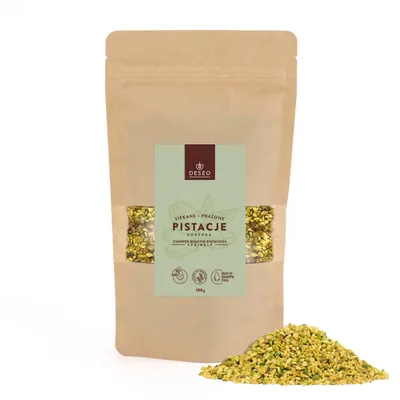 Produktbild von Gehackte geröstete Pistazien – Streusel 100 g DESEO