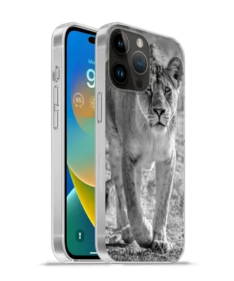 Produktbild von MuchoWow® Handyhülle Schutzhülle Hülle für Apple iPhone 14 Pro Max Löwe - Schwarz - Weiß Silikon Softcase Handy Hülle - Hardcover
