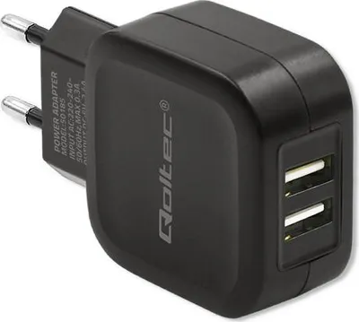Image de Qoltec 50185 chargeur pour appareils mobiles Smartphone, Tablette Noir AC Indoor