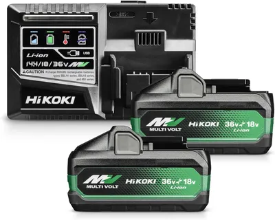Image de Chargeur de batterie Li-Ion 18V avec fonction de charge rapide - Indicateur LED à 4 étapes pour outils
