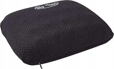 Zdjęcie produktu dla Poduszka Podróżna Piankowa Czarna 28x21 cm Odpinany Pokrowiec do Auta