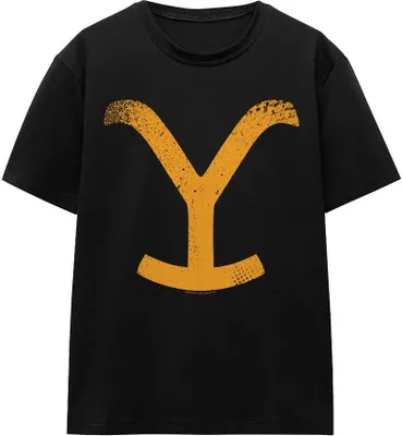 Image de Yellowstone - T-shirt "Large Brand" pour homme/femme unie TV16985 (M) (Noir)