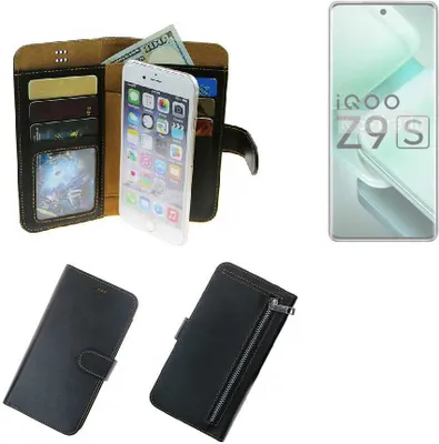 Produktbild von K-S-Trade Schutz Hülle kompatibel mit Vivo iQOO Z9s Klapphülle Case Phone cover Slim Handytasche Handy Hülle schwarz aus Kunstleder (1 Stk)