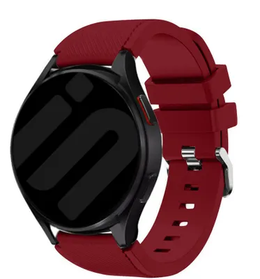 Produktbild von Strap-it Samsung Galaxy Watch 6 Classic 43mm Silikon Armband (Burgund)