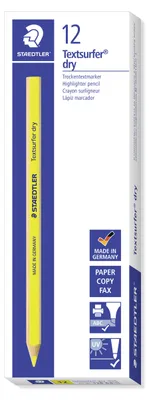 Produktbild von STAEDTLER Textsurfer 128 64 dreikantiger Trockentextmarker Einzelprodukt neongelb, 12 Stück