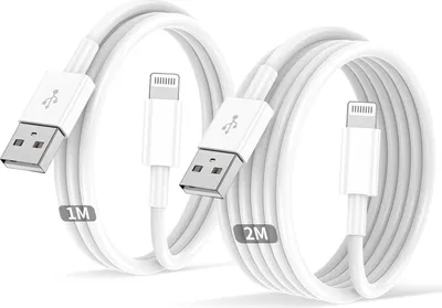 Produktbild von iPhone Ladekabel 2 Stück 1M+2M USB für Apple Original Schnell-Ladekabel für iPhone 14/13/12/11/Pro/ProMax/Mini/XS/XR/MAX/X/8/7/6/6s/Plus/SE/iPad Mini