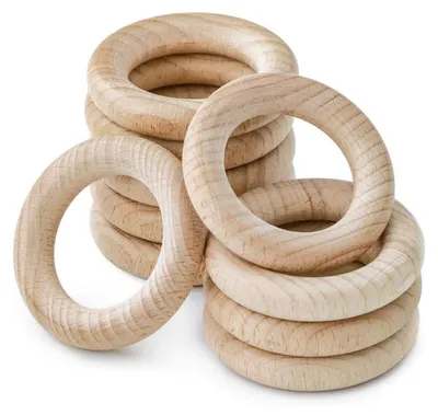 Productafbeelding van Holzringen, naturel, 10 stuks, diameter 5,5 cm, voor knutselwerk