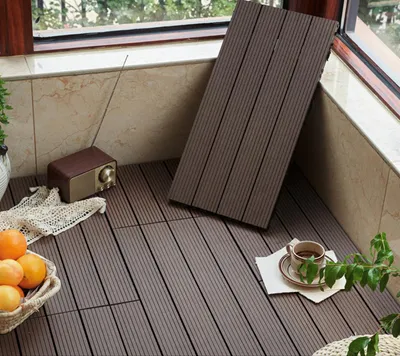 Image de RHP 12 x Premium WPC Carreaux de terrasse 30x60 cm - Facile à poser, imperméable, résistant à la corrosion, pour un aménagement extérieur stylé et durable 25 - 17