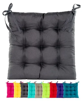 Produktbild von Outdoor Stuhlkissen 38x38cm Lounge Kissen Auflage wasserfest Sitzkissen Garten, Farbe: Anthrazit