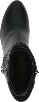 Produktbild von Caprice Damen Stiefelette Leder Zierriegel Metall elegant gerafft 9-25328-41, Größe:39 EU, Farbe:Schwarz